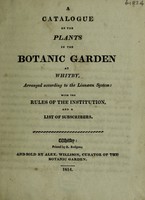 view A catalogue of the plants ... with the rules of the institution, etc / [By G.Y. i.e. G. Young].