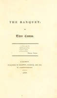 view The banquet: in three cantos / [Anon].