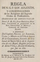 view Regla de N.G.P. San Augustin y constituciones de las religiosas del Sagrado Orden de Predicadores / traducida ... Juan Bautista Mendez.