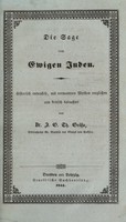 view Die Sage vom Ewigen Juden / Historisch entwickelt, mit verwandten Mythen verglichen und kritisch beleuchtet. Von J.G. Th. Grässe.