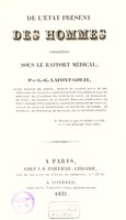 view De l'état présent des hommes considérés sous le rapport médical / [Gabriel Grégoire Lafont-Gouzi].