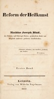 view Reform der Heilkunst / [Matthias Joseph Bluff].