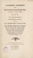 view Algemeen overzigt der epidemische ziekte, welke in het jaar 1826 te Groningen geheerscht heeft / [Evert Jan Thomassen à Thuessink].