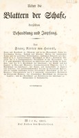 view Ueber die Blattern der Schafe : derselben Behandlung und Impfung / [Franz Heintl].