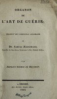 view Organon de l'art de guérir : traduit de l'original allemand ... / Par E.G. de Brunnow.