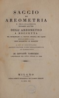 view Saggio di areometria : e principalmente intorno all' uso dell' areometro a boccetta per determinare la gravità specifica dei liquidi modificato giusta la scala dell' areometro di Mejssner a cui si aggiungono alcune tavole utili segnatamente ai farmacisti / di Giovanni Tamburini.