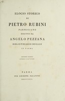 view Elogio storico di Pietro Rubini parmigiano / [Angelo Pezzana].