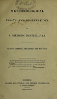 view Meteorological essays and observations / By. J. Frederic Daniell.