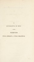 view Disquisitio physiologica de differentia et nexu inter nervos vitae animalis et vitae organicae / [Isaac van Deen].