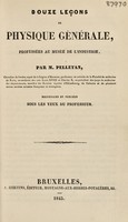 view Douze leçons de physique générale / [Pierre Pelletan].