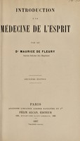 view Introduction à la médecine de l'esprit / par le Dr. Maurice de Fleury.