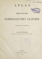 view Atlas der mikroskopischen pathologischen Anatomie / gezeichnet und bearb. von August Foerster.