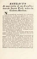 view Estracto de una carta de un facultativo de Nueva York, sobre la colera morbus.