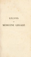 view Lecons faisant partie du cours de médecine légale / De M. Orfila.