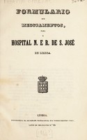 view Formulario dos medicamentos para o Hospital N. e R. de S. José de Lisboa.