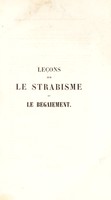 view Leçons sur le strabisme et le bégaiement faites à l'Hôpital militaire du Gros-Caillou / [L. Baudens].