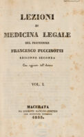 view Lezioni di medicina legale ... / [Francesco Puccinotti].