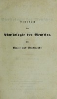 view Lehrbuch der Physiologie des Menschen : für Aerzte und Studirende / von G. Valentin.