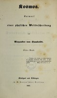 view Kosmos. Entwurf einer physischen Weltbeschreibung / Von Alexander von Humboldt.