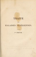 view Traité complet des maladies vénériennes ... avec l'histoire critique des théories et des méthodes curatives généralement reçues / par A.J.L. Jourdan.