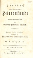 view Handbuch der allgemeinen Hüttenkunde in theoretischer und practischer Hinsicht / [W.A. Lampadius].