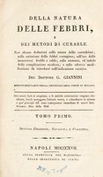 view Della natura delle febbri, e dei metodi di curarle / [Giuseppe Giannini].
