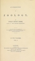 view An introduction to zoology / By Philip Henry Gosse.