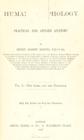 view Human morphology : a treatise on practical and applied anatomy / by Henry Albert Reeves.