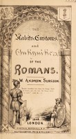 view The habits, customs, and antiquities of the Romans / [W. Andrew].