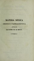 view Materia medica chimico-farmaceutica applicata all'uomo ed ai bruti / [Giovanni Pozzi].
