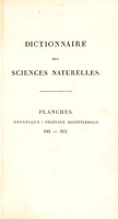 view Dictionnaire des sciences naturelles. Planches.