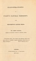 view Illustrations of Paley's Natural theology; with descriptive letter press / [James Paxton].