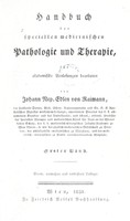 view Handbuch der speciellen medicinischen Pathologie und Therapie für akademische Vorlesungen / bearb. ... Erster-Zweyter Band.