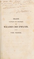 view Traité clinique et pratique des maladies des enfants / Par Barthez et Rilliet.