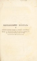 view Reflecsiones medicas y observaciones sobre la fiebre amarilla : hechas en Veracruz de órden del Supremo Gobierno de la Federacion Mexicana, y redactadas en frances / por Juan Luis Chabert ; traducidas al español por Casimiro Liceaga.