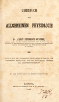 view Lehrbuch der Physiologie des Menschen für Ärzte und Studirende / [August Friedrich Guenther].