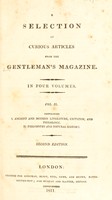 view A selection of curious articles from the Gentleman's Magazine / [By John Walker].