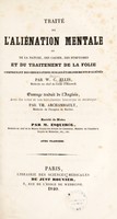 view Traité de l'aliénation mentale ou de la nature, des causes, des symptômes et du traitement de la folie comprenant des observations sur les établissements d'aliénés / Ouvrage traduit de l'anglais, avec des notes et une introduction historique et statistique, par Th. Archambault ... Enrichi de notes par M. Esquirol.