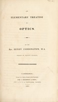 view An elementary treatise on optics / [Henry Coddington].