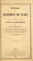 view Mémoire sur le traitement des plaies succédant à l'extirpation des tumeurs du sein et de l'aisselle. Au moyen de la suture entortillée / [Alexandre Colson].