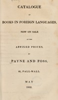 view Catalogue of books in foreign languages, now on sale ... May 1832.