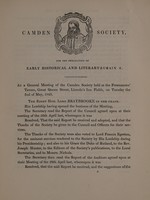 view At a general meeting of the Camden Society held at the Freemasons' Tavern, Great Queen Street, Lincolns Inn Fields, on Tuesday the 2nd of May, 1843.