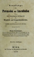 view Grundzüge der Percussion und Auscultation : und ihrer Anwendung auf die Diagnostik der Brustfell und Lungenkrankheiten, als leitfaden zum Selbstunterrichte für Ärzte / dargestellt von Franz Zehetmeyer.