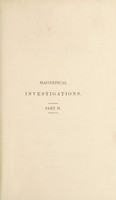 view Magnetical investigations / By the Rev. William Scoresby.