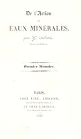 view De l'action des eaux minérales, / par G. Sabatin, docteur en médicine. Premier mémoire.