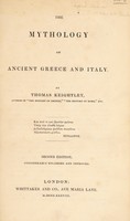 view The mythology of ancient Greece and Italy [for students at the University] / By Thomas Keightley.