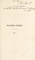 view Materia Indica; or, some account of those articles which are employed by the Hindoos, and other Eastern nations in their medicine, arts, and agriculture ... / By Whitelaw Ainslie.