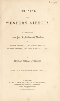 Oriental and western Siberia : a narrative of seven years