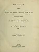 view Selections from the letters, despatches, and other state papers / [Sir George William Forrest].