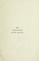 view The Travancore state manual / by V. Nagam Aiya ... dewan Peishcar, Travancore.